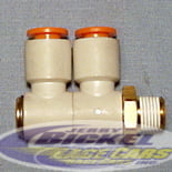 Double Swivel Elbow 90° 1/4NPT 1/4
